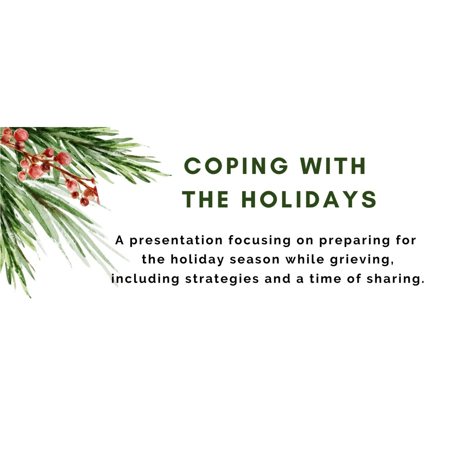 Coping with the holidays flyer