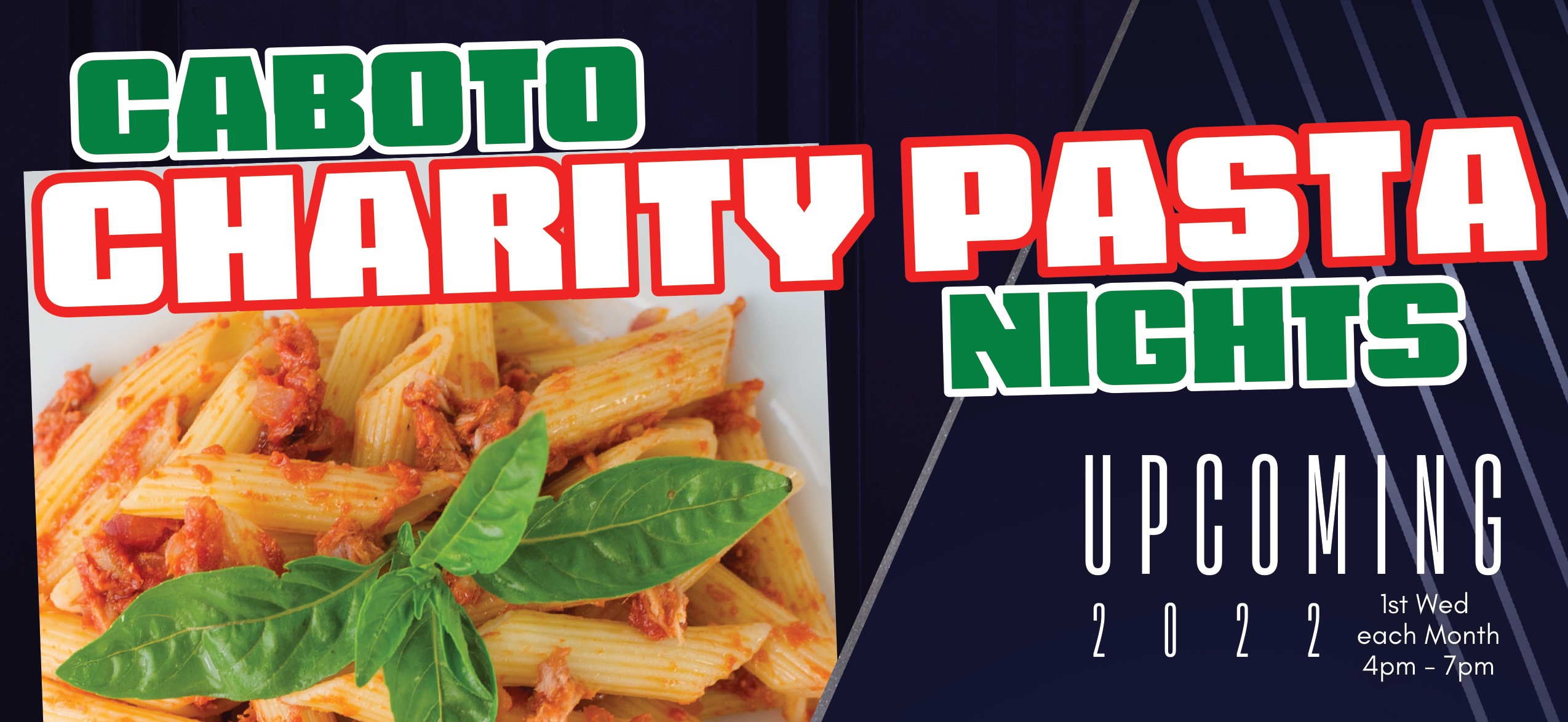 Caboto Charity Pasta Night Poster